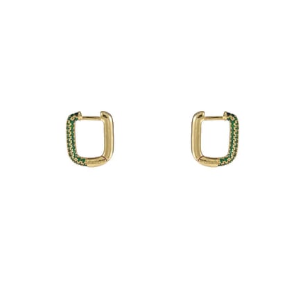 Go Dutch Label Oorringen Ovaal Hoop Groen