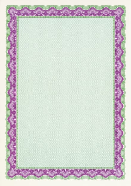 Decadry - Certificaat / Diplomapapier A4 Turquoise Paars - 25 vel