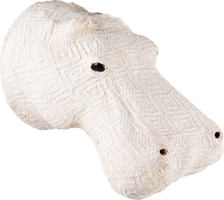 Clayre & Eef Wanddecoratie Nijlpaard 21 cm Beige Papier