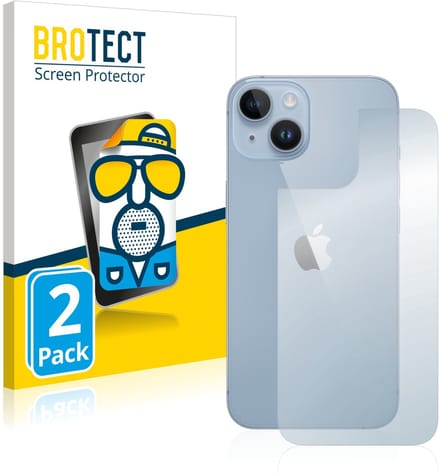 BROTECT - Screenprotector voor Apple iPhone 14 (Achterkant) - Folie Beschermfolie matte 2 Stuks