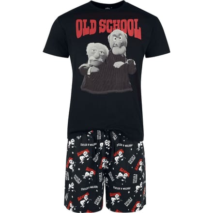 Die Muppets Pyjama - Old School - M tot 3XL - voor Mannen - zwart