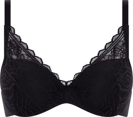Chantelle - Floral Touch - Bedekkende memory bh - Soft Feel - ZWART