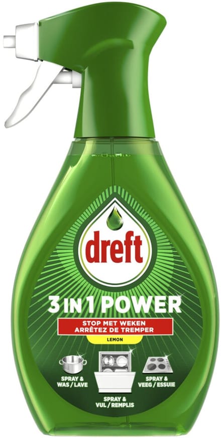 Dreft - 3in1 Power Lemon Spray - 5 x 500 ml - Voordeelverpakking