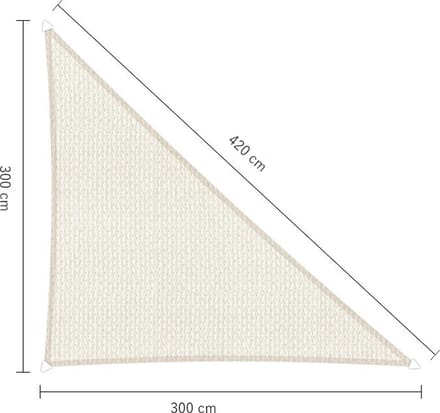 Sunfighters 90 graden Driehoek 3x3x4,2 Wit