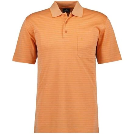 Ragman Polo Duo Fine Line Soft Knit Easy Care Abrikoos / male