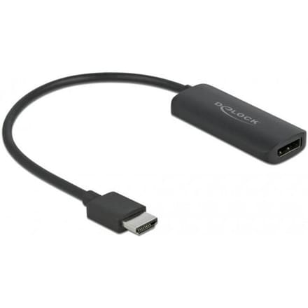 Delock 63206 HDMI / USB-micro-B / DisplayPort Adapter [1x HDMI-stekker - 1x DisplayPort bus, Micro-USB] Zwart 0.24 m