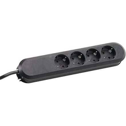 Bachmann 381.121K Bureaustekkerdoos Zwart Randaarde stekker 1 stuk(s)