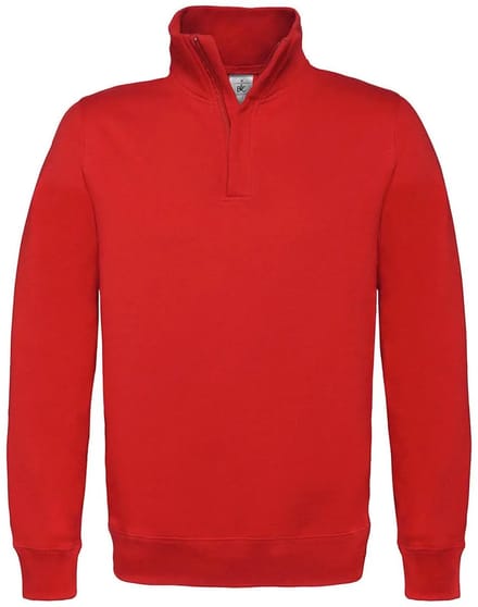 Katoenen sweatshirt met 1/4 rits B&C ID.004