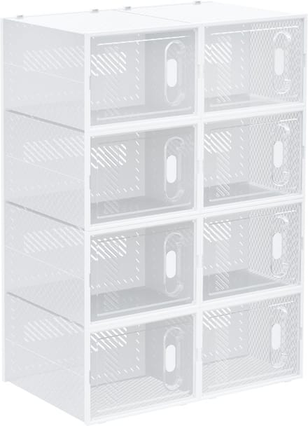 HOMCOM - DIY Schoenenkast - Kunststof - Transparant