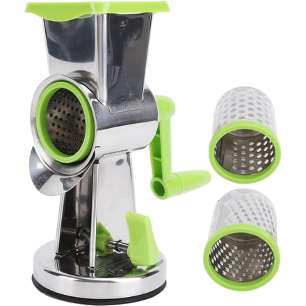 Kaasrasp met Zuignapvoet SUS Multifunctionele Handmatige Handslinger Kaasrasp voor Groente L(for 6.5-9kg) black