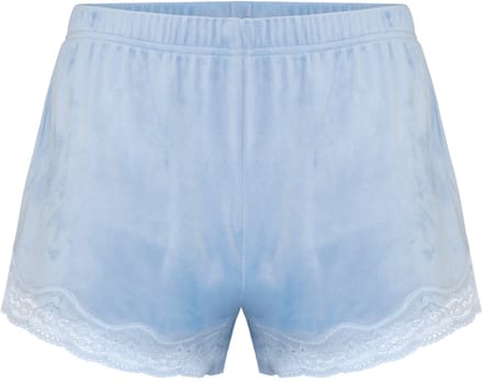Hunkemöller Short Velours Lace Blauw