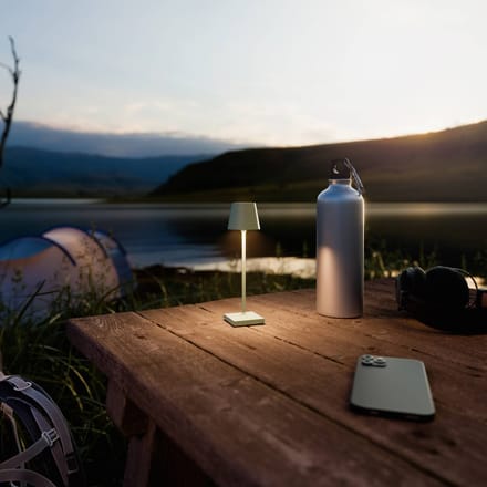 Sigor Nuindie pocket LED oplaadbare tafellamp, saliegroen, IP54, dimbaar