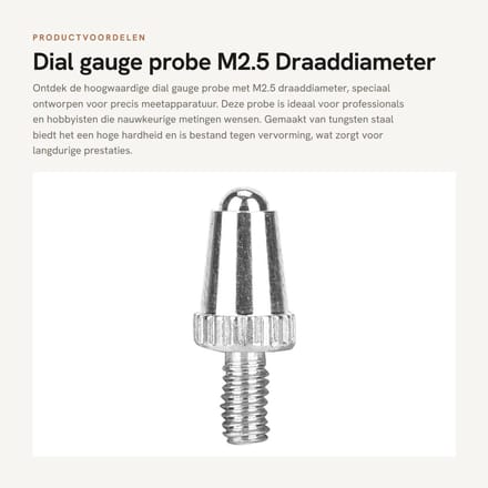 Dailygoods- Meetklok Hoge Precisie - M2.5 Schroefdraad