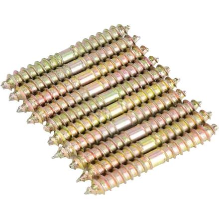 10 stuks 6*50mm deuvelschroef houtbewerking meubelverbinder dubbelzijdige schroef beige