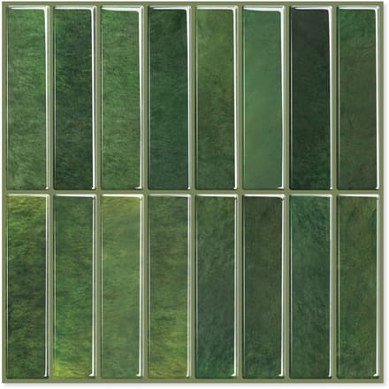 24Supply Plaktegels - 10 Stuks - Glans - Groen - 25.4x25.4cm