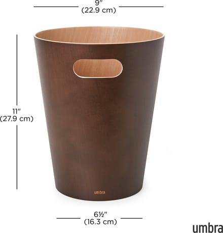 Umbra Woodrow-prullenbak met capaciteit van 7,5 liter