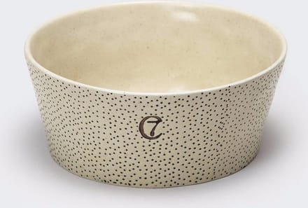 Cloud7 Voerbak / drinkbak hond - Yoji Crème / Dots - Keramiek - Medium