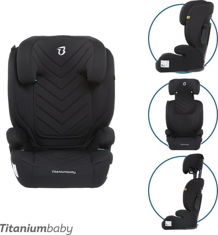 Titaniumbaby Autostoel Vidar i-size (R129) - Zwart