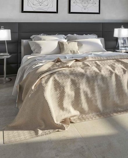 Yellow Bedsprei Sachi - 180x260 cm - Sand