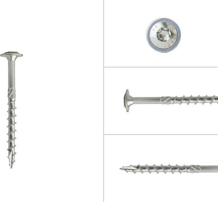 Wovar Tellerkopschroeven Verzinkt 6.0 x 70 mm Torx 30 | Doos 100 Stuks