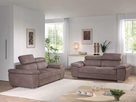 Bankstel Sofa 3+2 ilaria taupe zetel set seats and beds