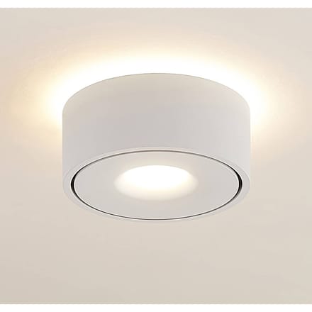 Arcchio LED plafondlamp Rotari, wit, up en down, aluminium