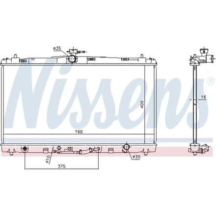 Radiator, motorkoeling NISSENS 646906