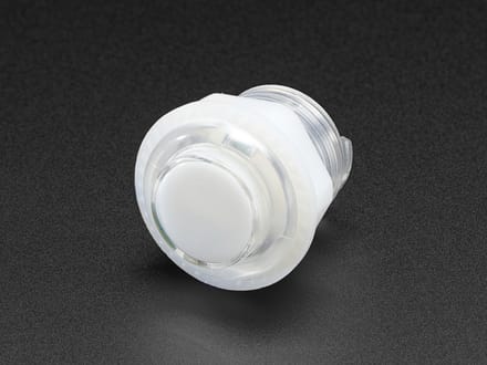 Mini LED Arcade Button - 24mm Translucent Clear Adafruit 3429