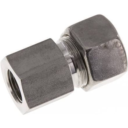 G 1/2'' x 20S RVS Rechte Knelfitting 400 Bar DIN 2353 - FL2S-FO-ST-012G-20-S