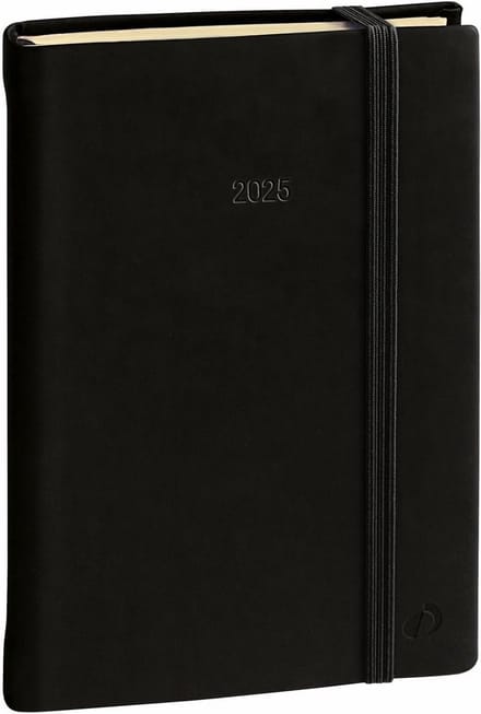 Dagplanner Silk Daily Zakformaat met Elastiek 8,5x13 cm 2023 Meertalig Zwart