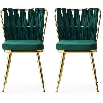 Set van 2 eetkamerstoelen Kusanali velvet | Atelier Del Sofa