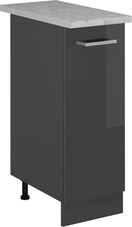 Vicco R-Line Apotheekkast – 30 cm WB Marmer Antraciet Hoogglans