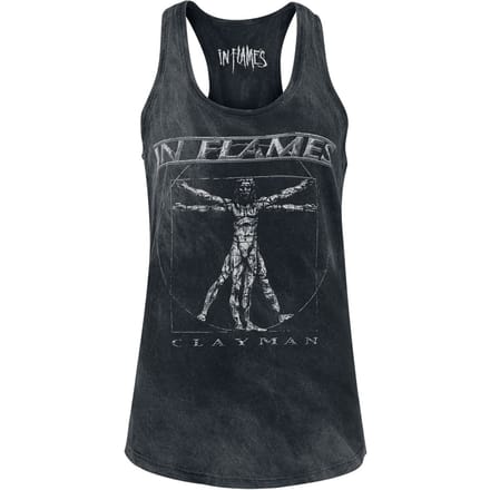 In Flames Clayman Vitruvian Dames Top - zwart - 3XL