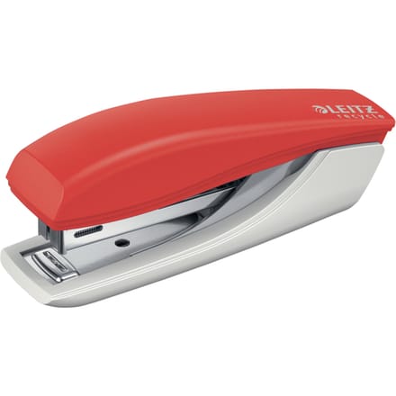 Leitz NeXXt Recycle Mini Nietmachine - Niet tot 10 vel - 81% Gerecycled Post-consumer Plastic - Rood
