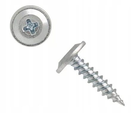Wkręt-met Serie - Zelftappende Schroef - 4,2x25mm - Verzinkt - Ingebouwde Ring
