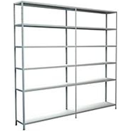 Legborden zonder grendels, H 2300 x B 2400 x D 350 mm, wit