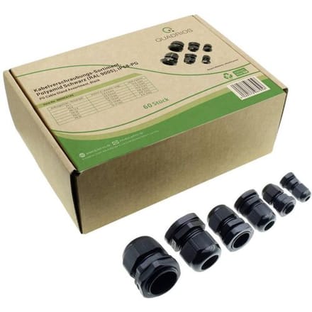 Quadrios 2009CA105 Wartel assortiment Deksel zwart (RAL 9005) PA66 Zwart (RAL 9005) 1 set(s)