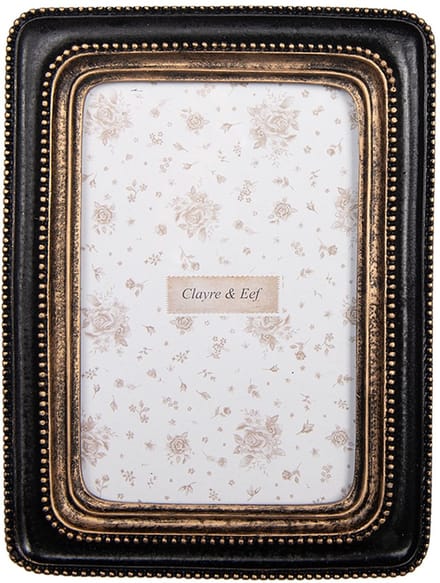 Clayre & Eef Fotolijst 10x15 cm Zwart Kunststof
