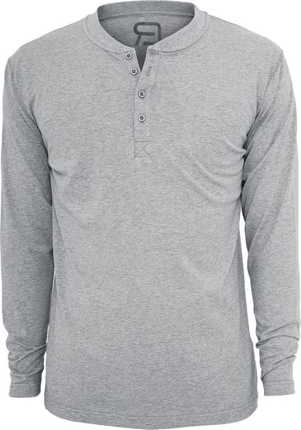 R.E.D. Rock-Engineered Design Lichtgrijs basic shirt met lange mouwen en hoofdband - Heren - 5XL