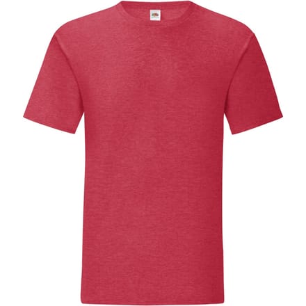 Fruit of the Loom Iconisch T-shirt voor heren (set van 5) (Heide Rood)