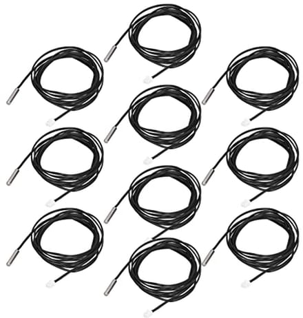 Temperatuursensoren 10 stuks NTC Thermistor 5K-100K ohm -25℃ tot 125℃ met 2 meter kabel