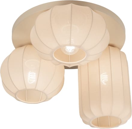 Lumidora Plafondlamp 75177 - Plafonniere - TACK - 3 Lichts - E27 - Beige - Textiel - ⌀ 43 cm