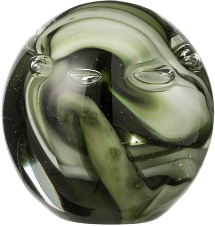 J-Line presse-papier Tornado Rond - glas - transparant/bruin - small