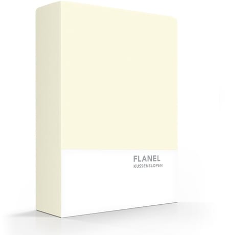 Zavelo Flanel kussenslopen Ivoor (set van 2)-60 x 70 cm (standaard)