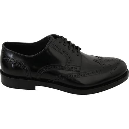 Dolce & Gabbana Zwarte Leren Derby Formele Brogueschoenen