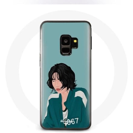 Coque - Samsung - Galaxy S9 - Rigide - Bleu - Fanart dessin de visage