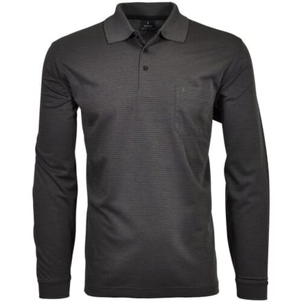 Ragman Softknit Polo Fineline Leisteen / male
