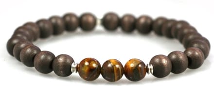 Heaven Eleven Men - bruin hout Tigereye