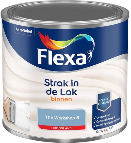 Flexa - Strak In De Lak Binnenlak Hoogglans - The Workshop 8 - Mengverf - 500 Ml