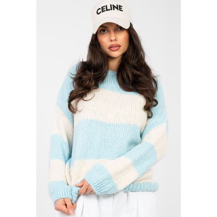 Elvara Stripe Knit - Lichtblauw / One Size